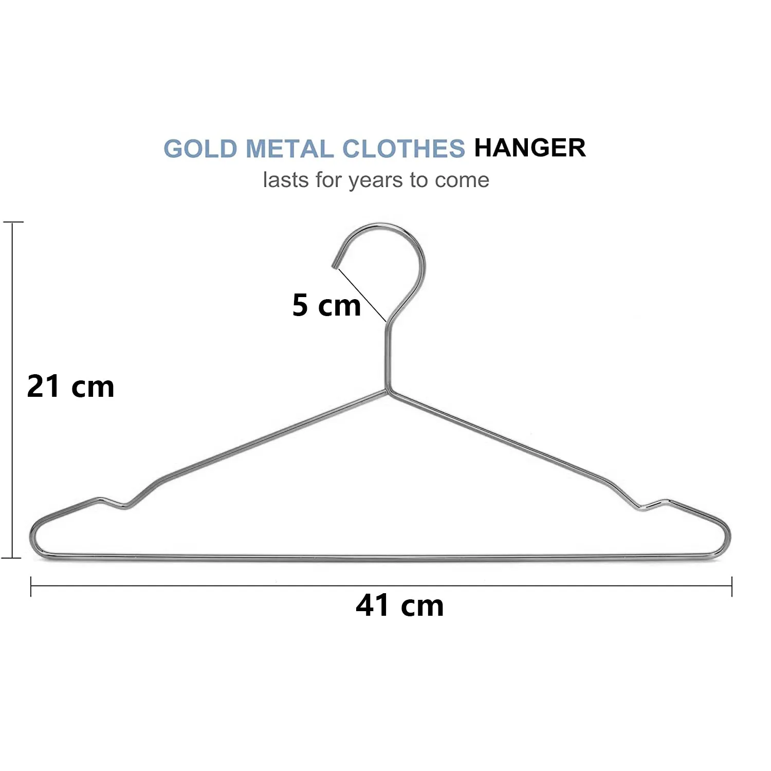 10 Pack Heavy Duty Aluminum Alloy Coat Hangers-Sliver