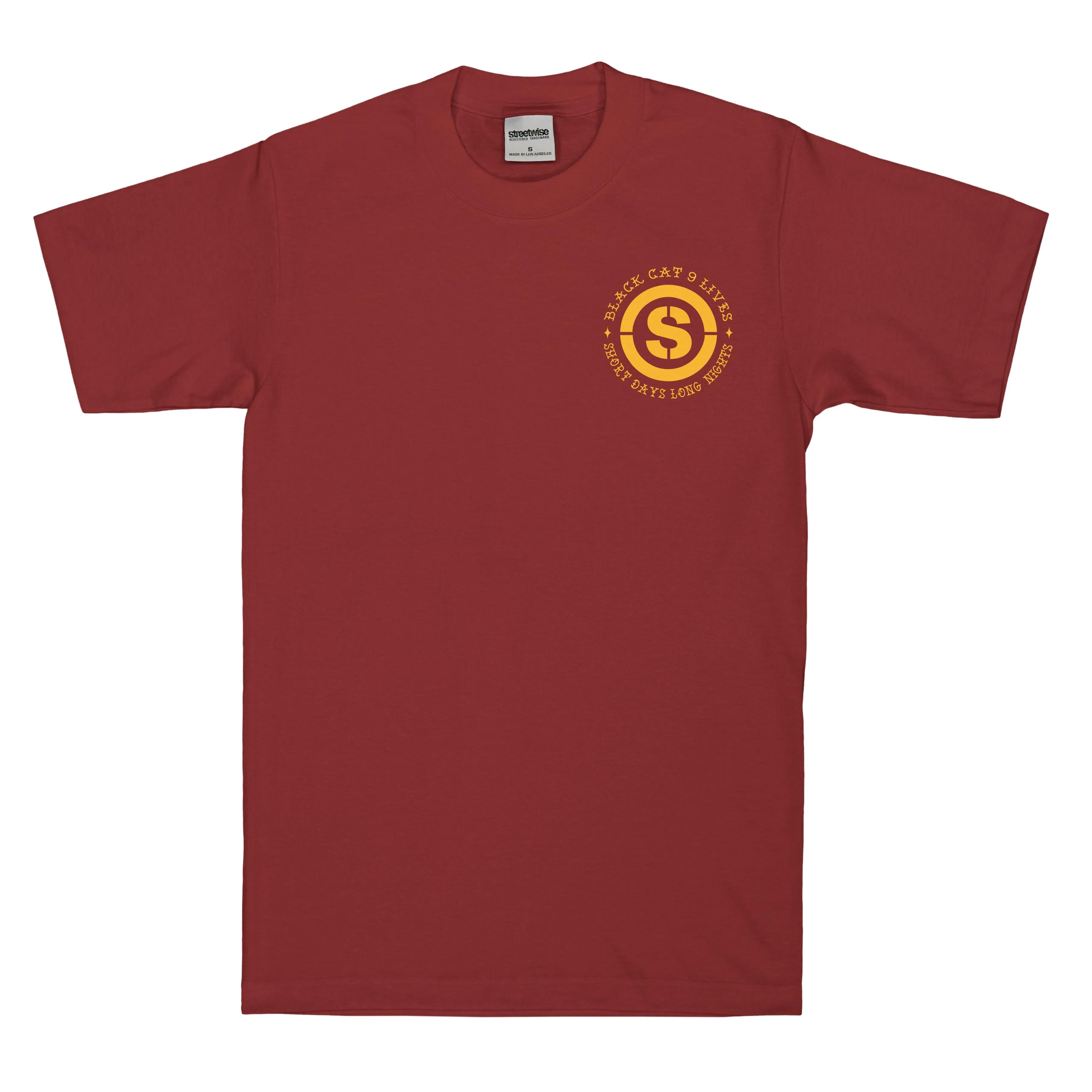 9 Lives T-Shirt (Burgundy)