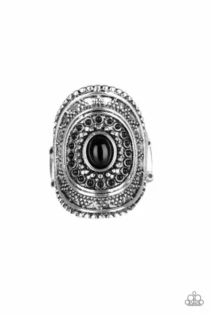 Adventure Venture Black Paparazzi Ring