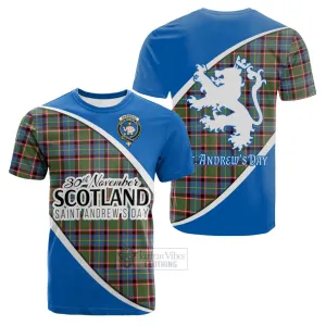 Aikenhead Family Crest Tartan Cotton T-shirt Celebrate Saint Andrew's Day in Style