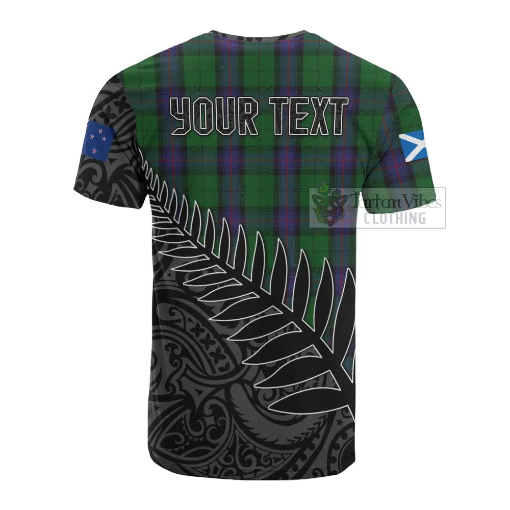 Armstrong Crest Tartan & New Zealand Silver Fern Half-Style Cotton T-Shirt