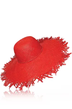 Avoria Red Handmade Madagascar Hat