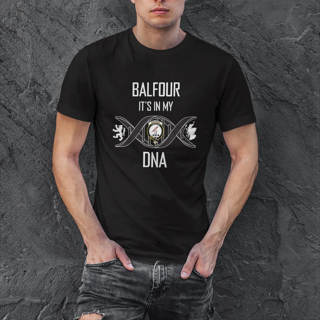 Balfour Family Crest DNA In Me Mens Cotton T Shirt