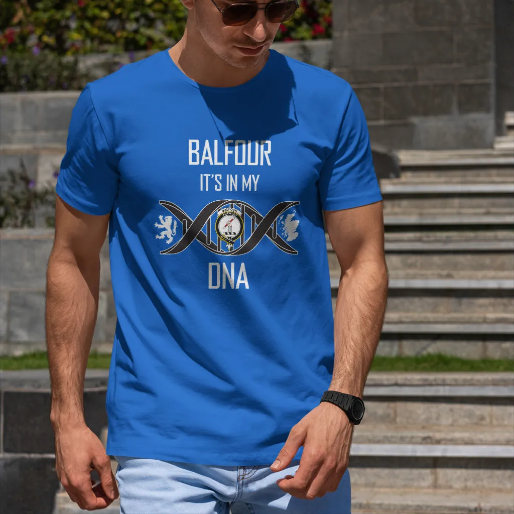 Balfour Family Crest DNA In Me Mens Cotton T Shirt