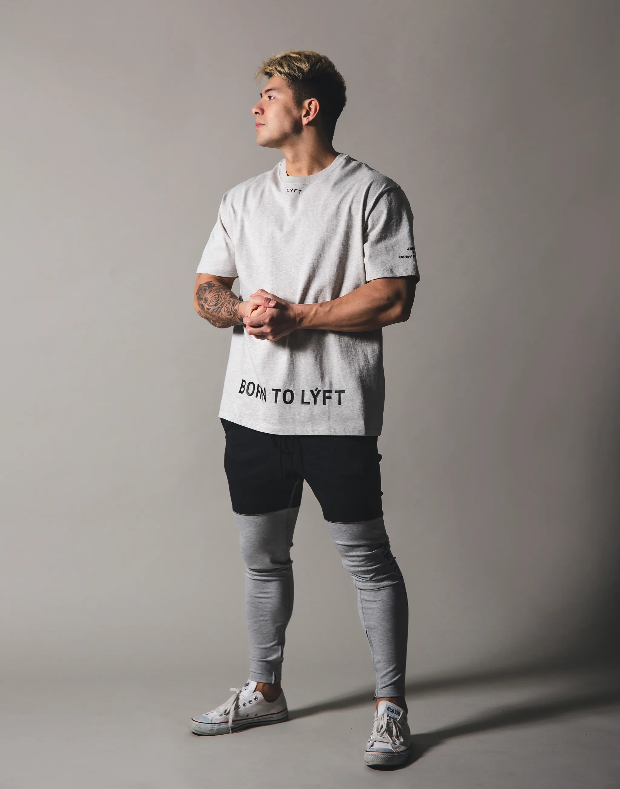 BORN TO LÝFT Big T-Shirt - Grey