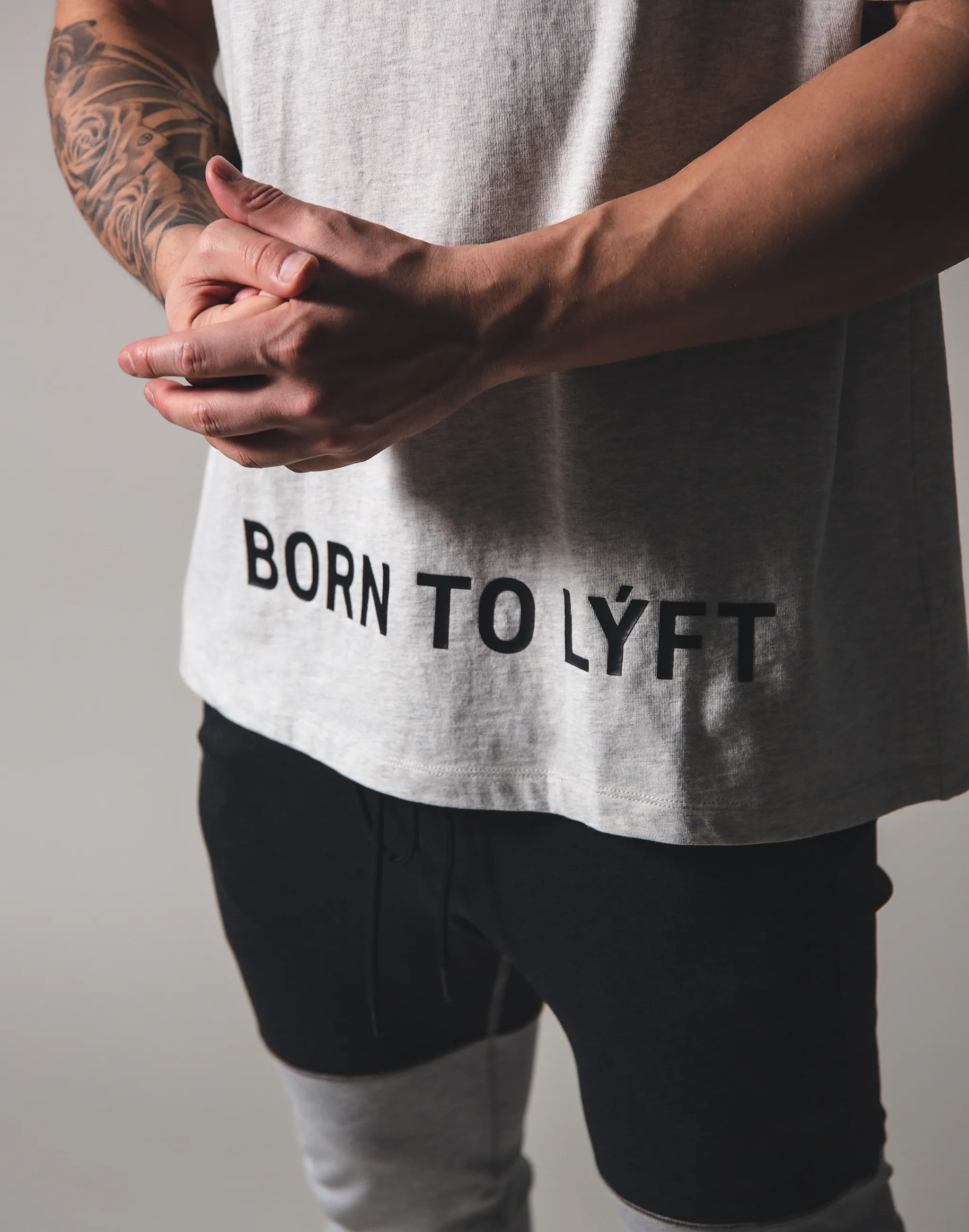 BORN TO LÝFT Big T-Shirt - Grey