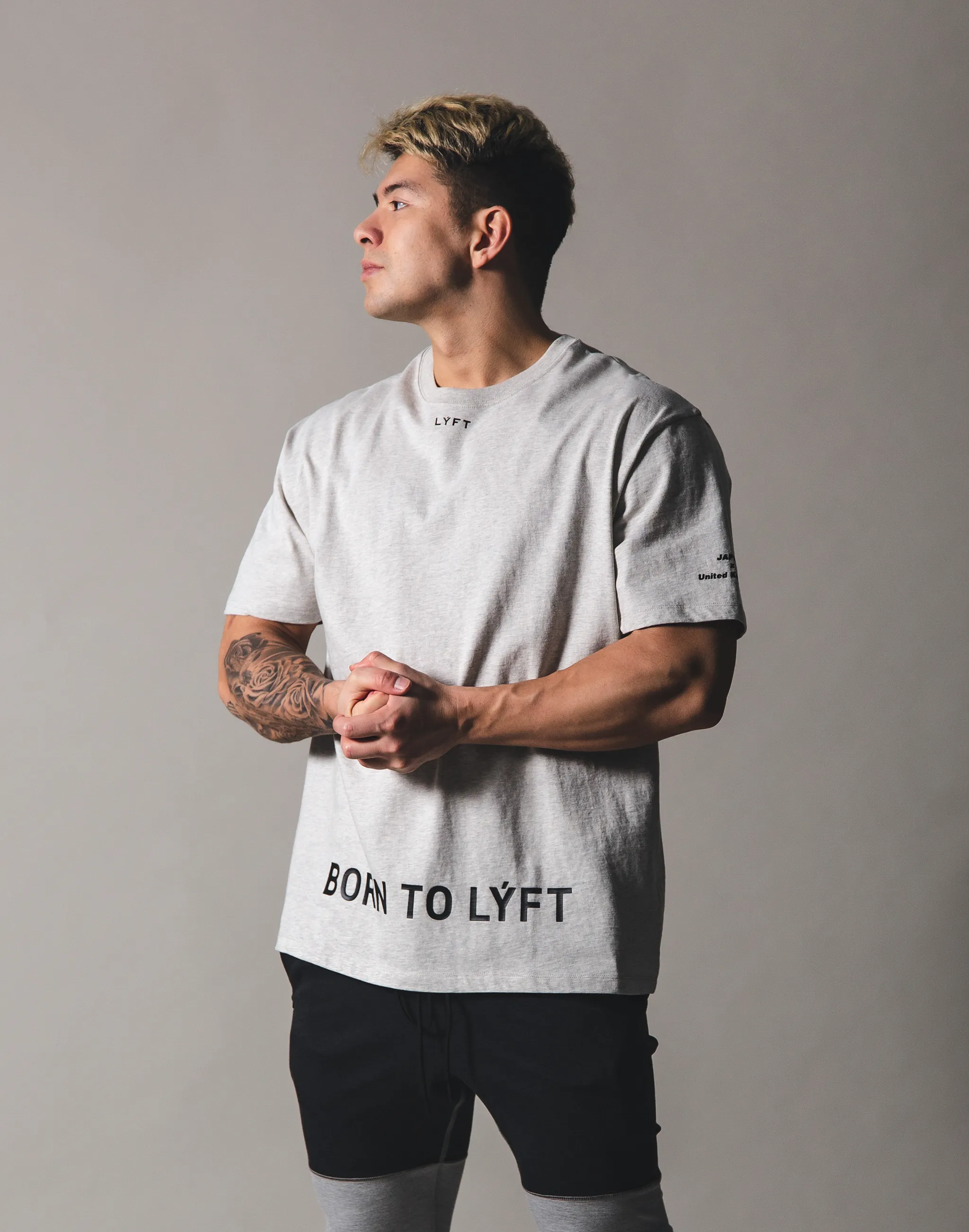 BORN TO LÝFT Big T-Shirt - Grey