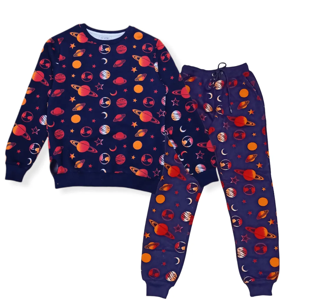 Boys Melton Pajama - Planets