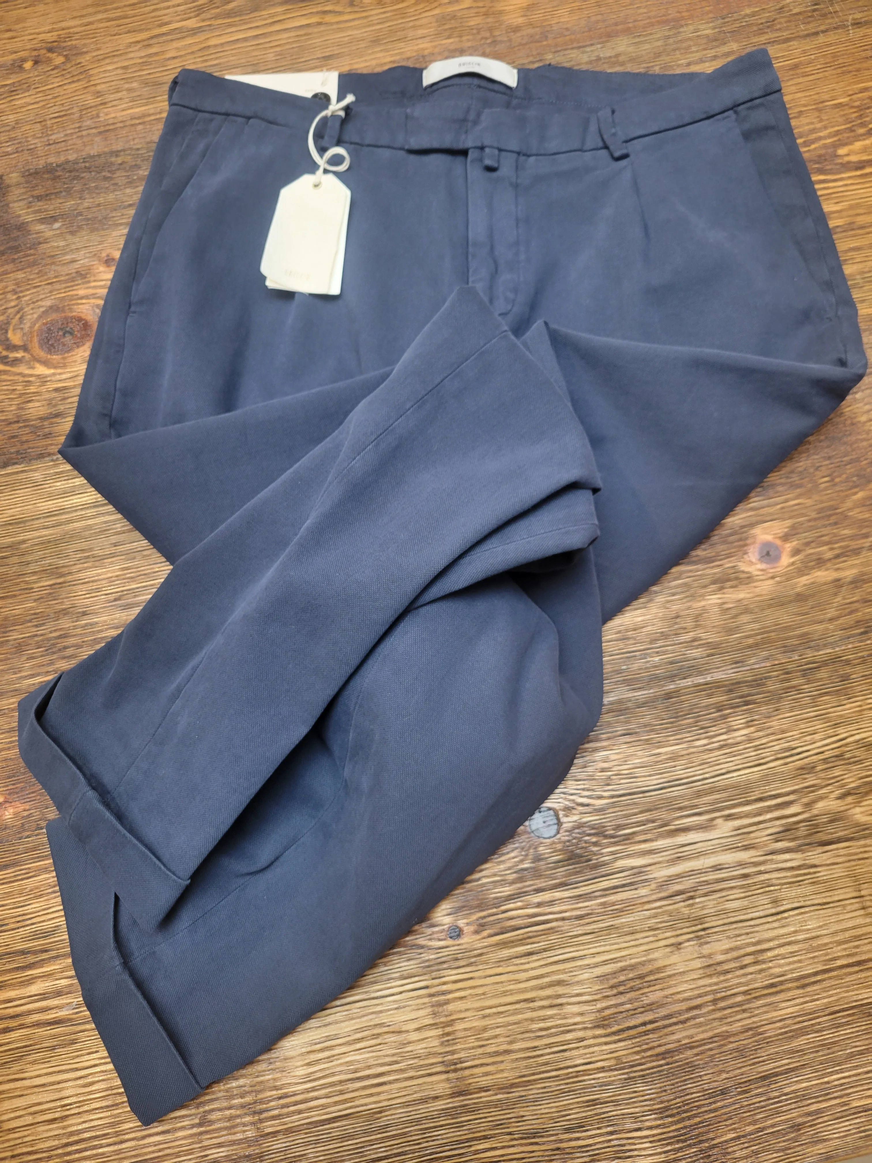 Briglia Blue cotton pleated pant