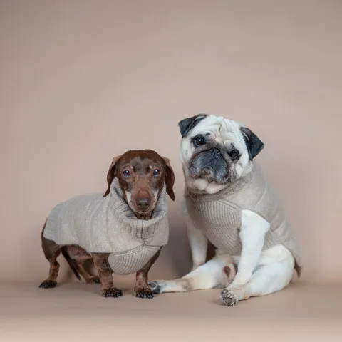 Cashmere & Down - Dog Sweater - Lilly Bird Cashmere/Down Puffer - Tan