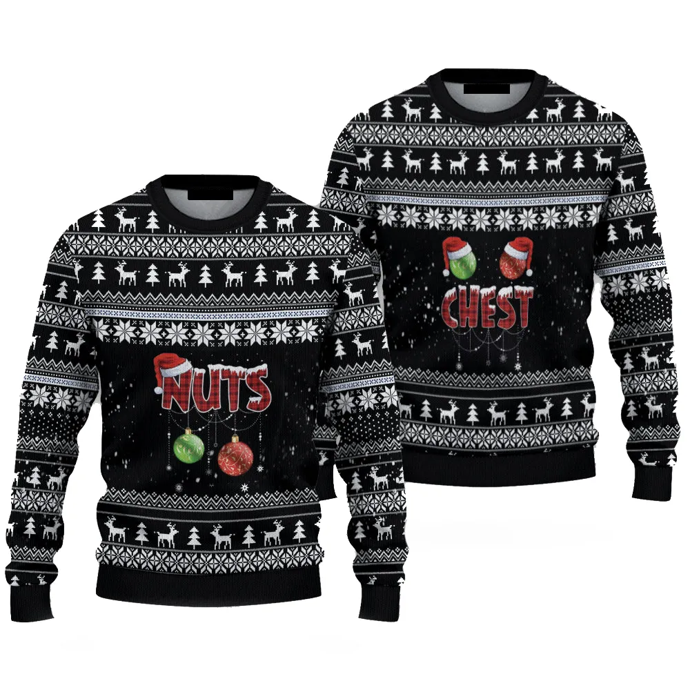 Chestnuts Couple Ugly Christmas Sweater Christmas Gift Anniversary Sweater