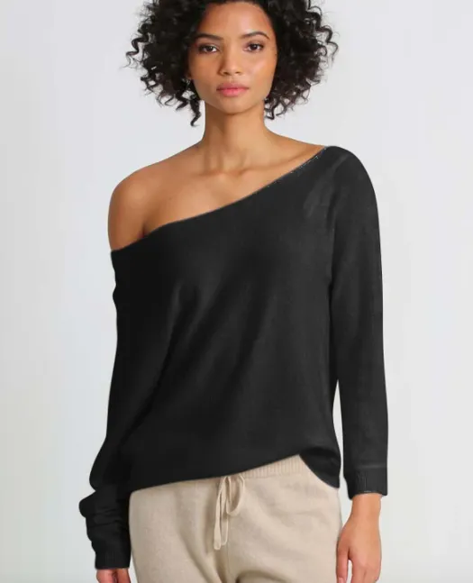 Chloe Cashmere Off Shoulder Sweater - 100% Cashmere