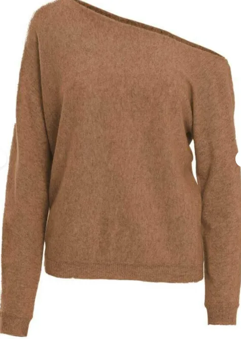 Chloe Cashmere Off Shoulder Sweater - 100% Cashmere