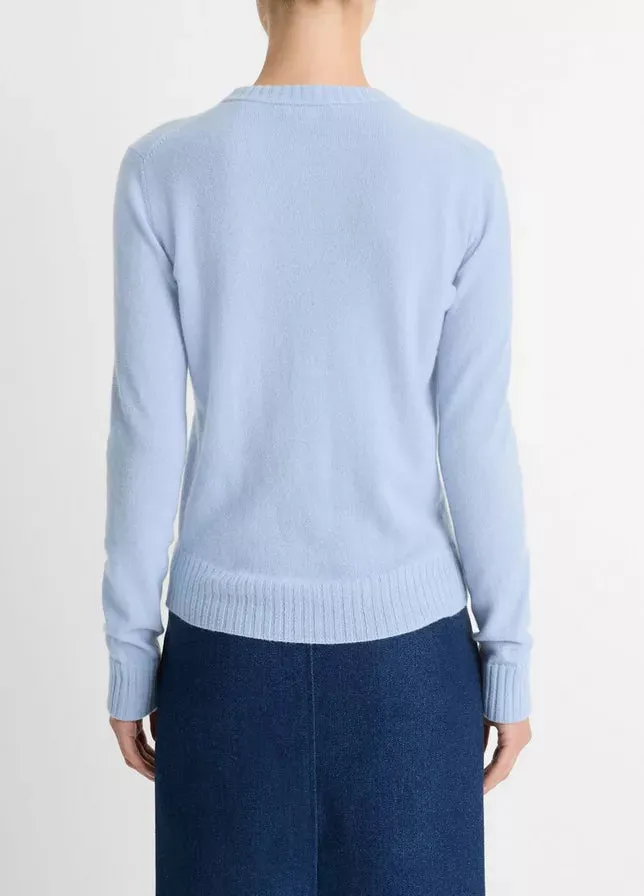 Classic Cashmere Crewneck- Porcelain Blue