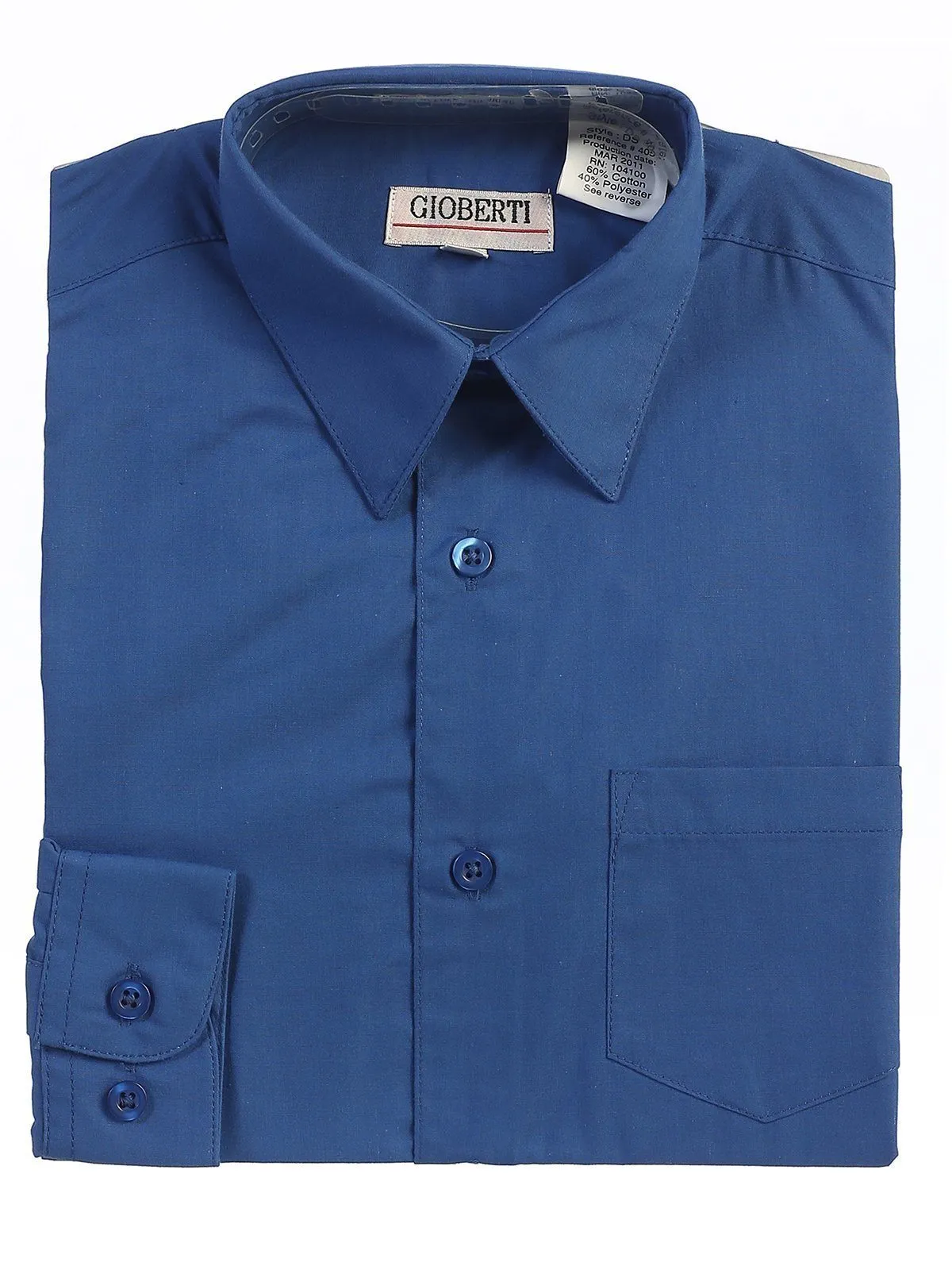 Classic Royal Blue Boys Dress Shirt