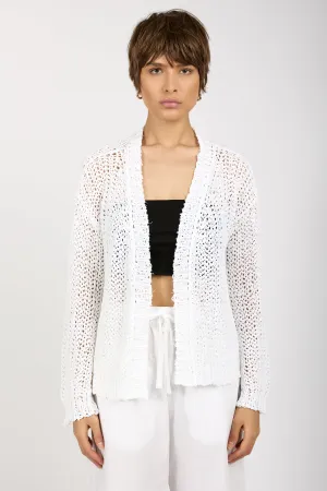 Cotton Cardigan in White