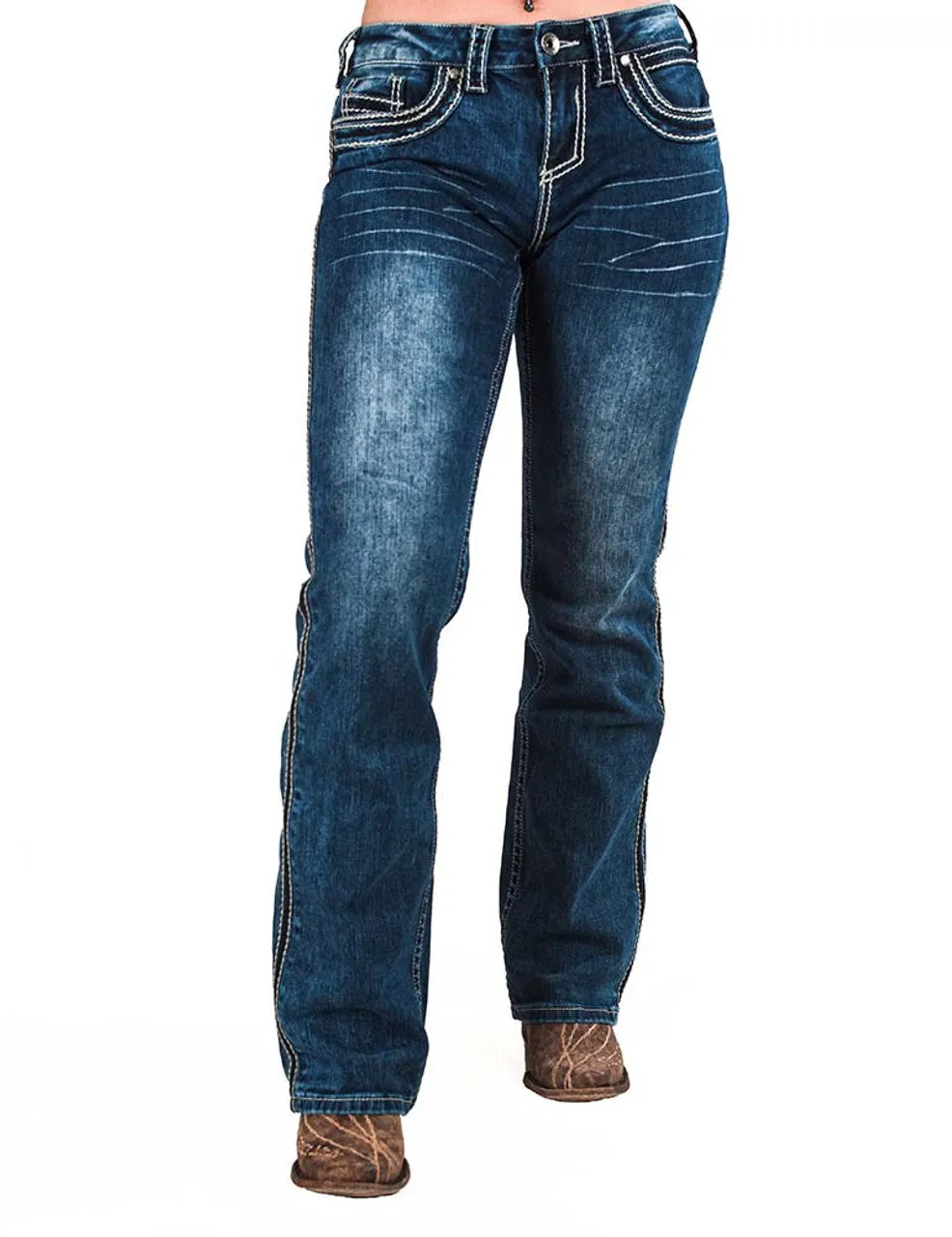 Cowgirl Tuff Ladies Jeans - Mid Rise - Triumph