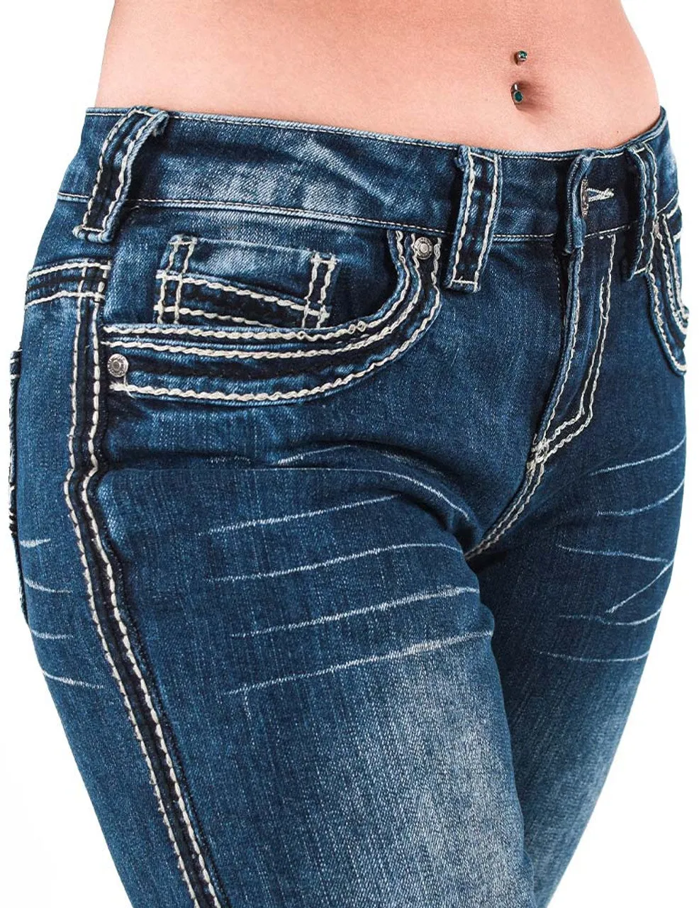 Cowgirl Tuff Ladies Jeans - Mid Rise - Triumph