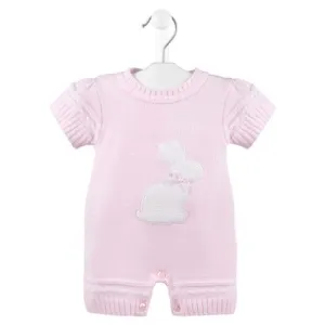 Dandelion Knitted Bunny Romper Pink