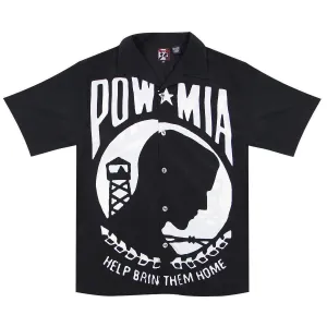 Dragonfly Roadhouse POW MIA Button up Short Sleeve Shirt