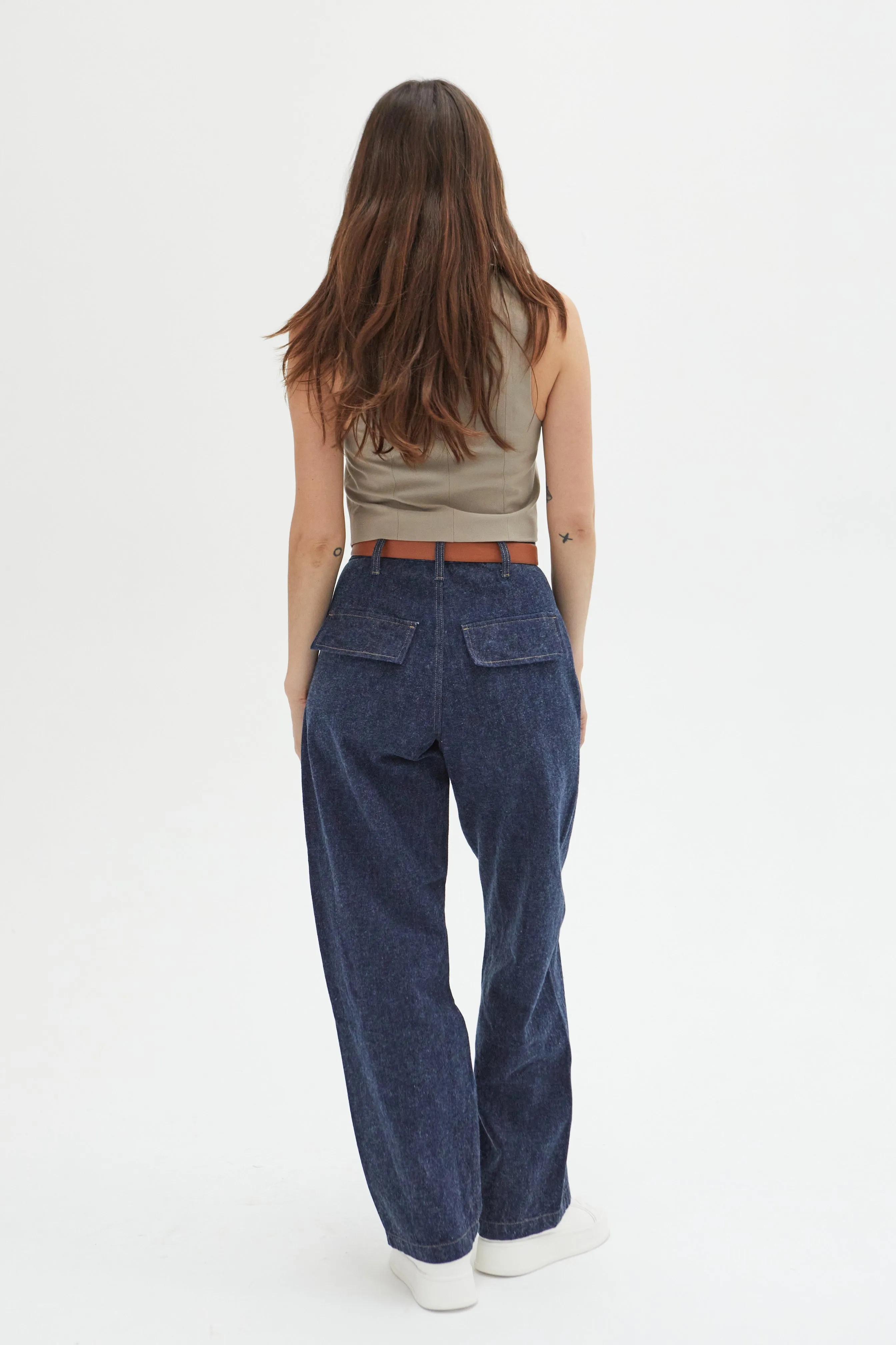 Easton Wide Leg Mid Rise Jean Timbers