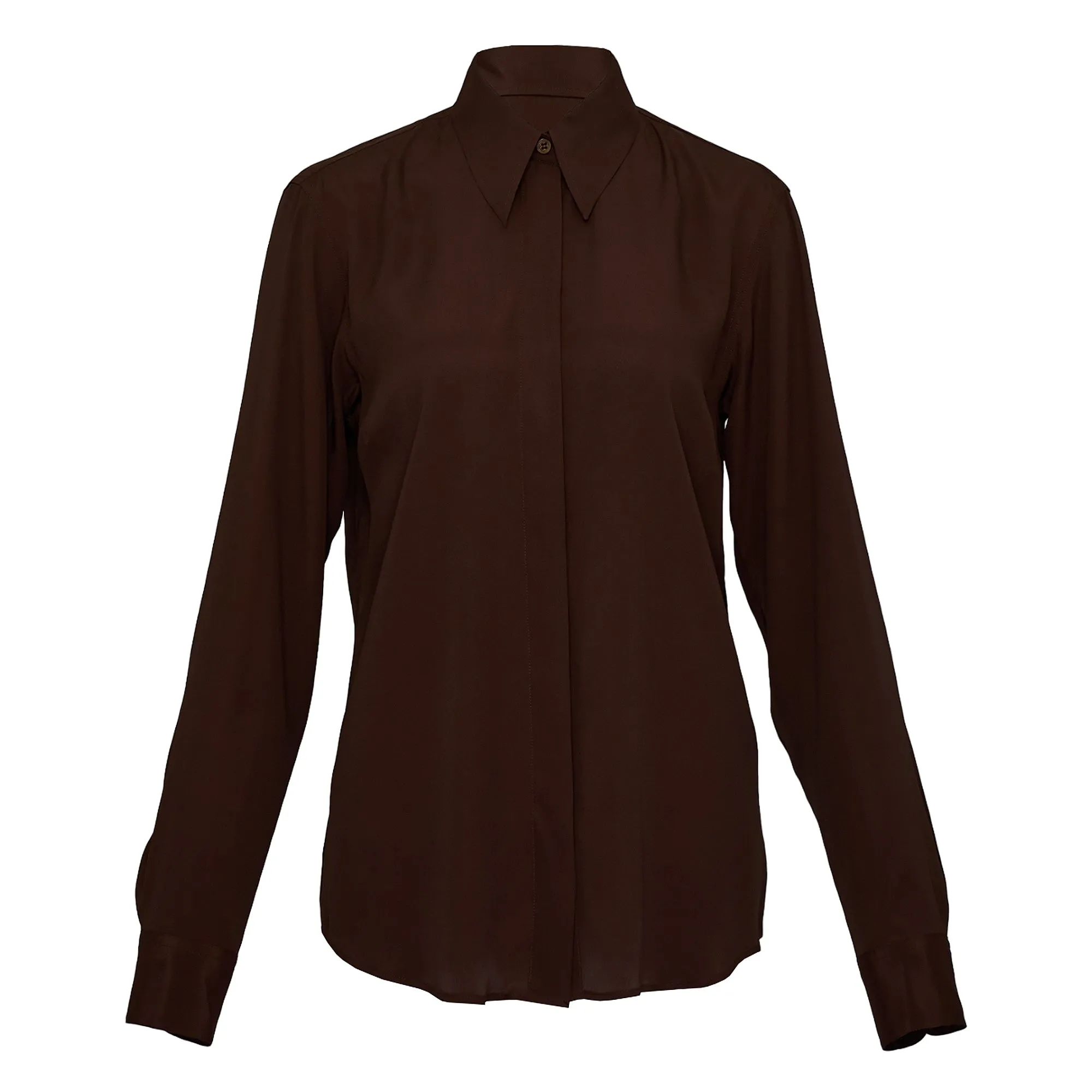 Fluid Acetate Silk Crepe Shirt