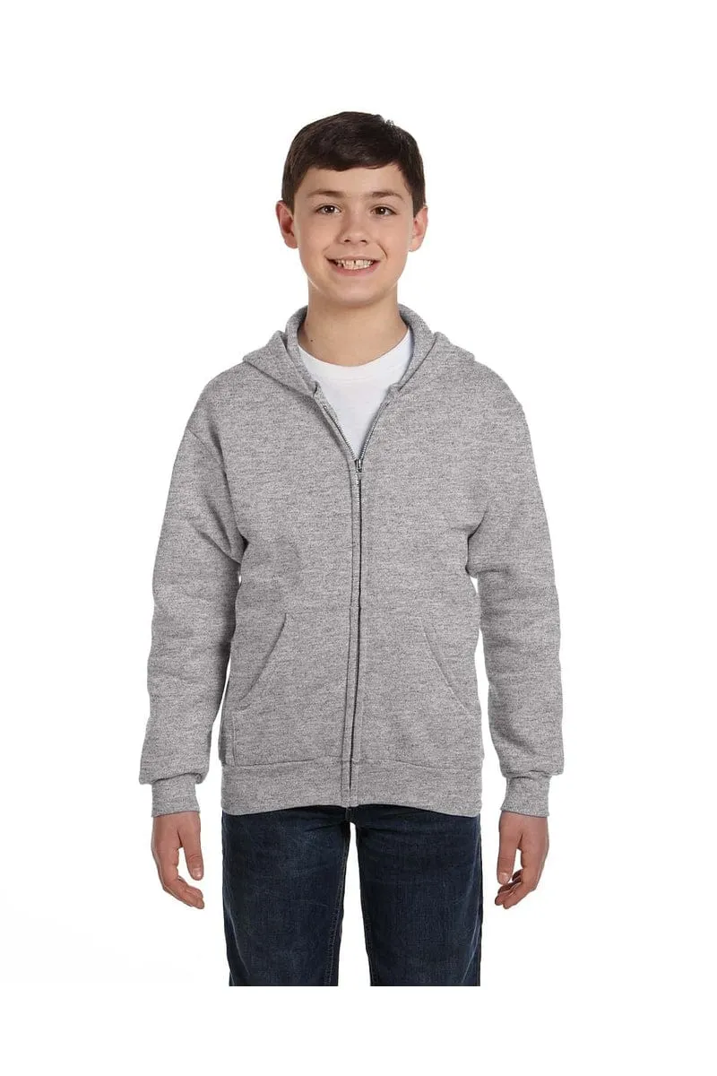 Hanes P480: Youth EcoSmart Full-Zip Sweatshirt