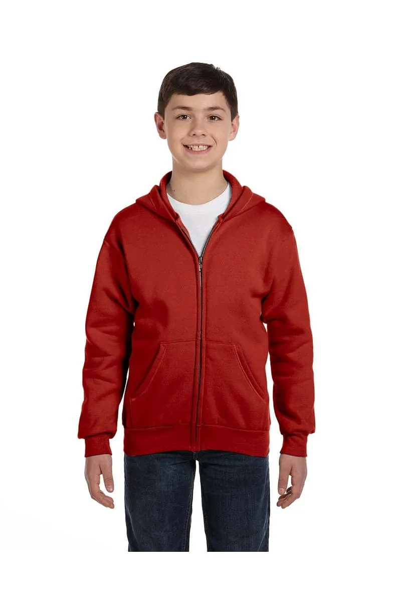 Hanes P480: Youth EcoSmart Full-Zip Sweatshirt