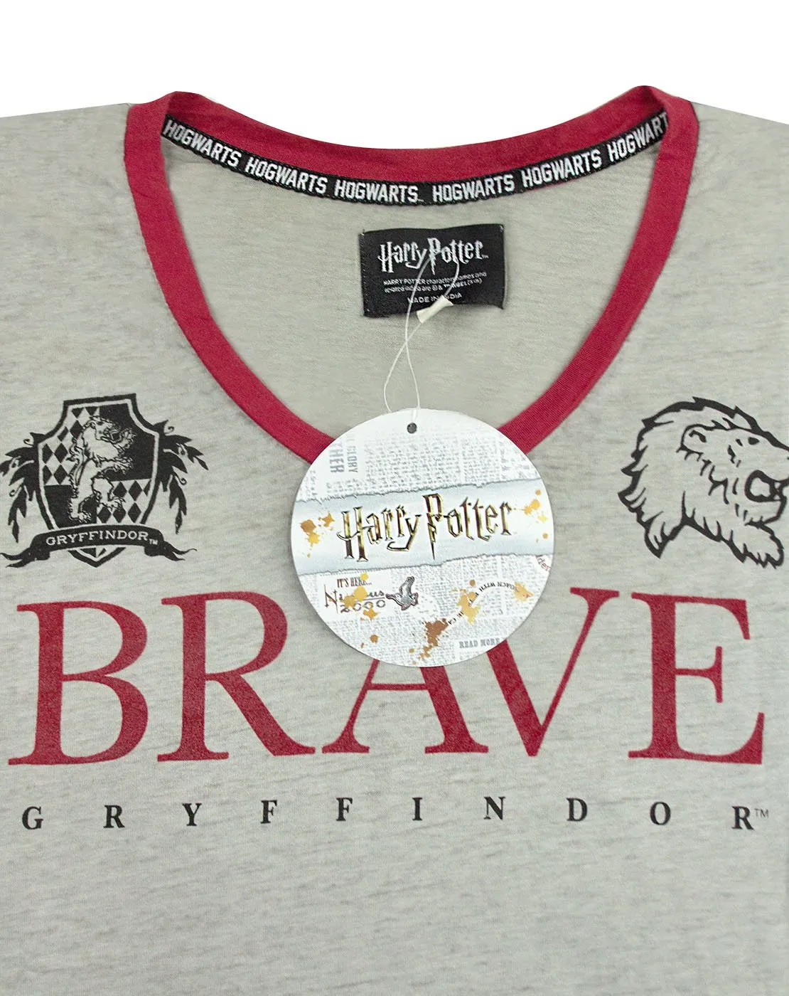 Harry Potter Gryffindor Brave Womens/Ladies Varsity T-Shirt Sizes S-XL