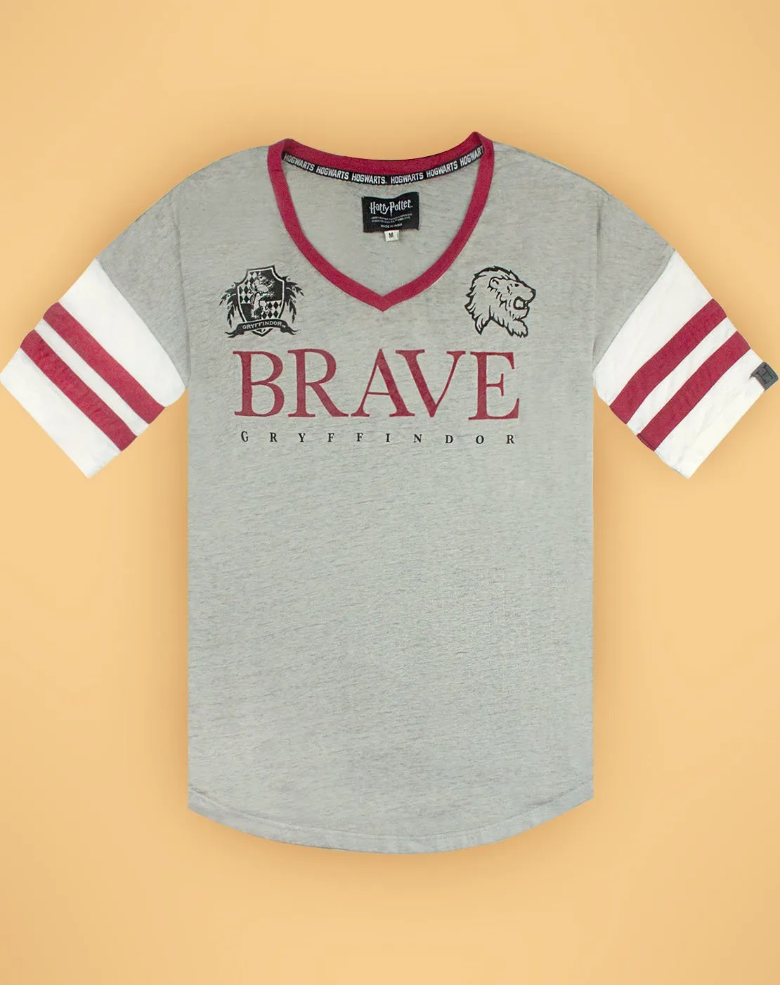 Harry Potter Gryffindor Brave Womens/Ladies Varsity T-Shirt Sizes S-XL