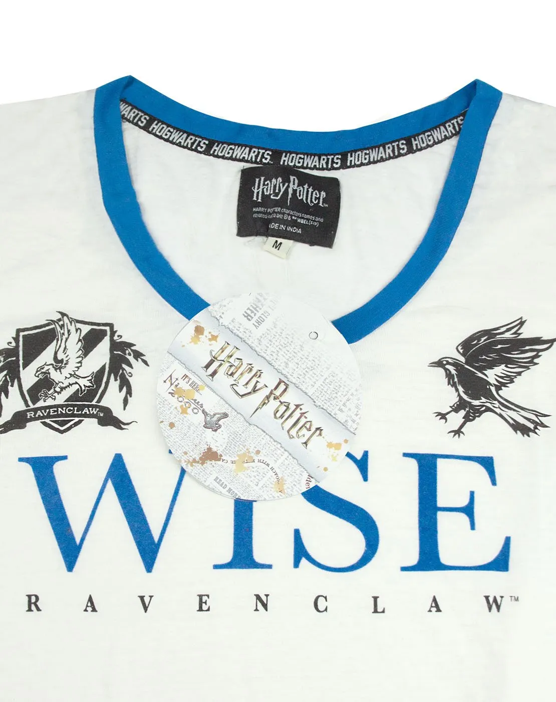 Harry Potter Ravenclaw Wise Womens/Ladies Varsity T-Shirt Sizes S-XL