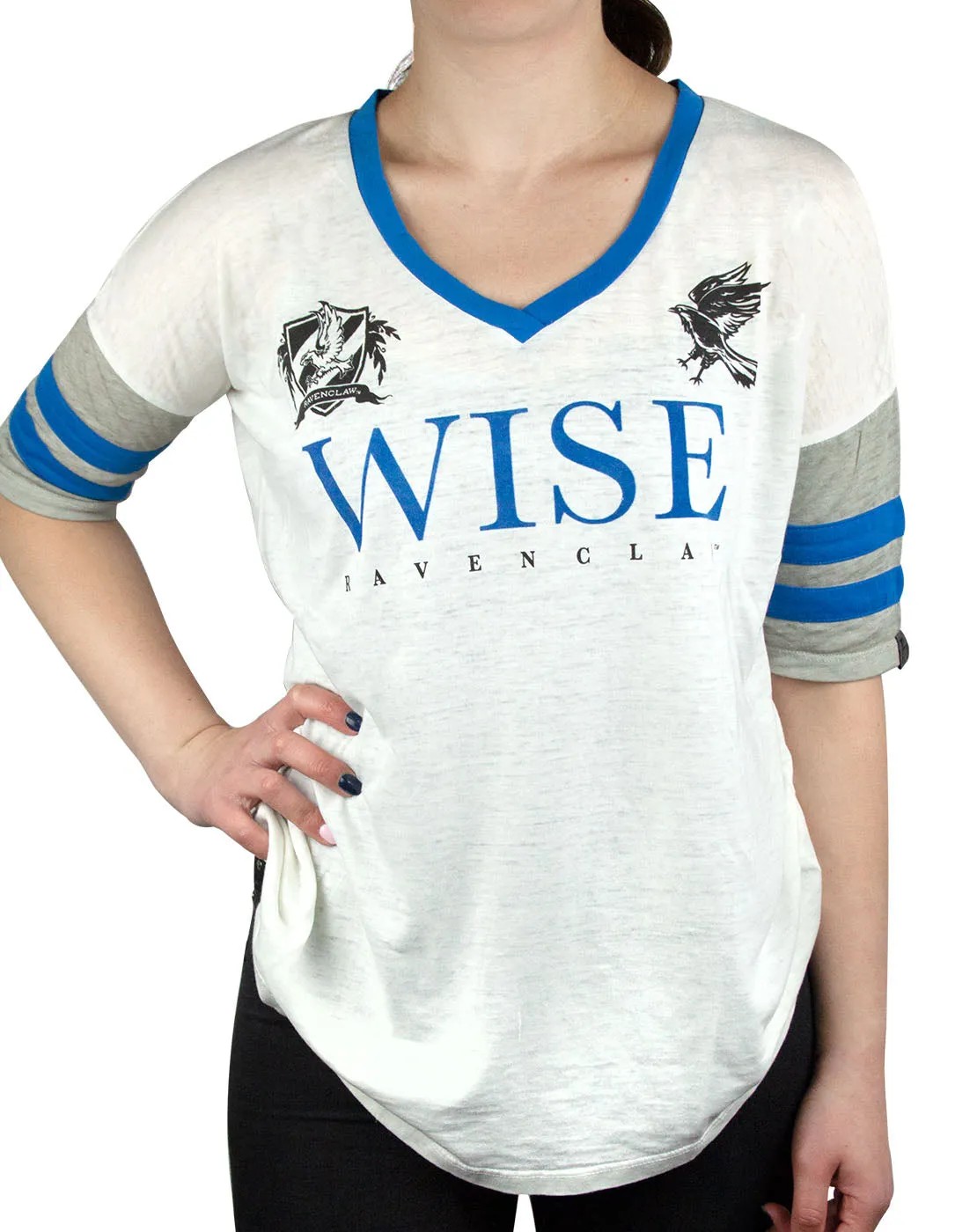 Harry Potter Ravenclaw Wise Womens/Ladies Varsity T-Shirt Sizes S-XL