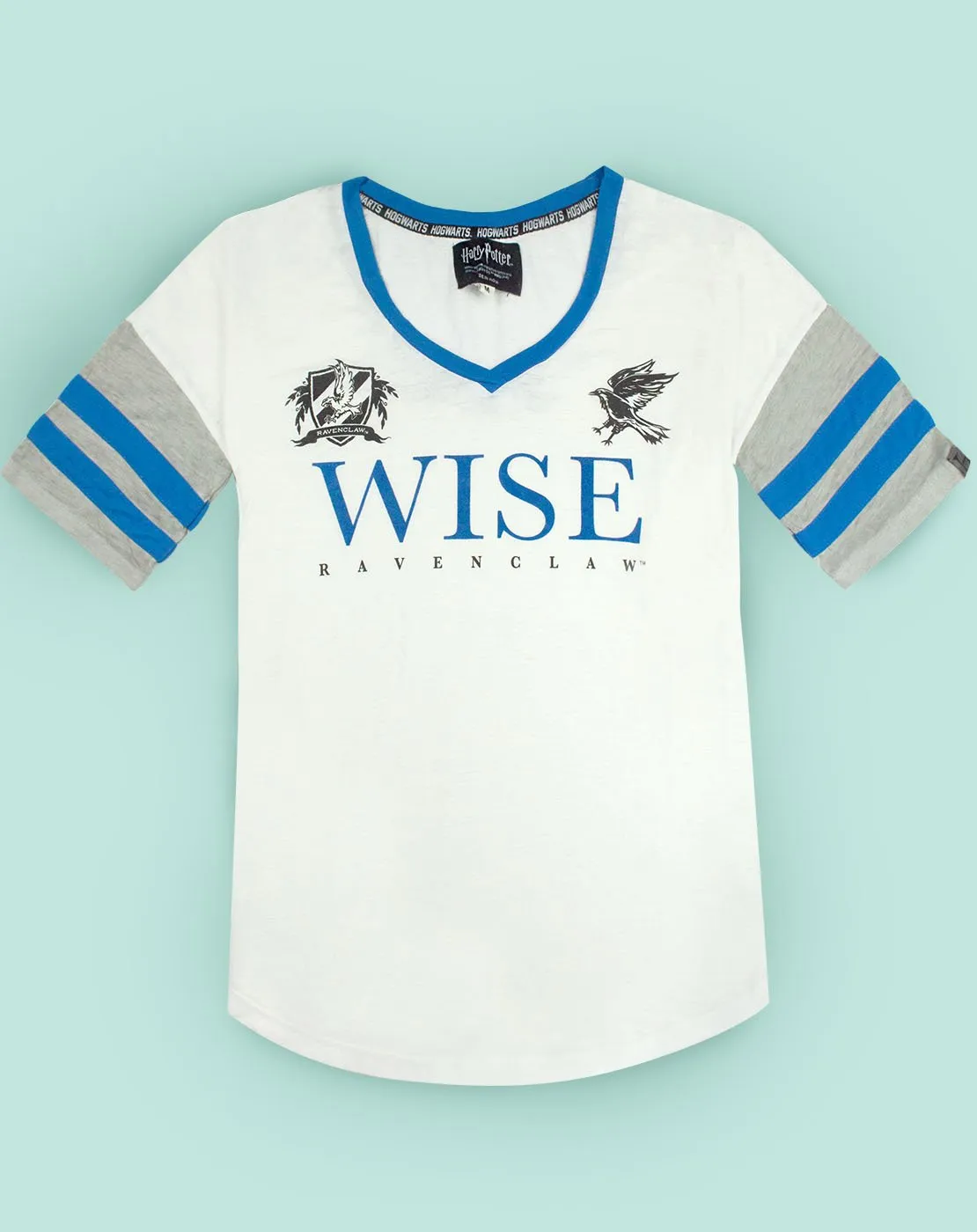 Harry Potter Ravenclaw Wise Womens/Ladies Varsity T-Shirt Sizes S-XL