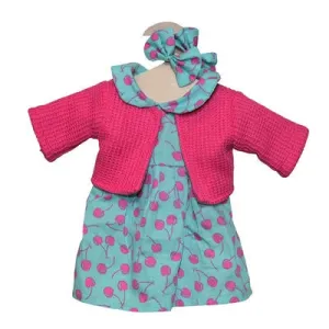 Hopscotch Dolls Clothes - Mint Dress with Pink Jacket