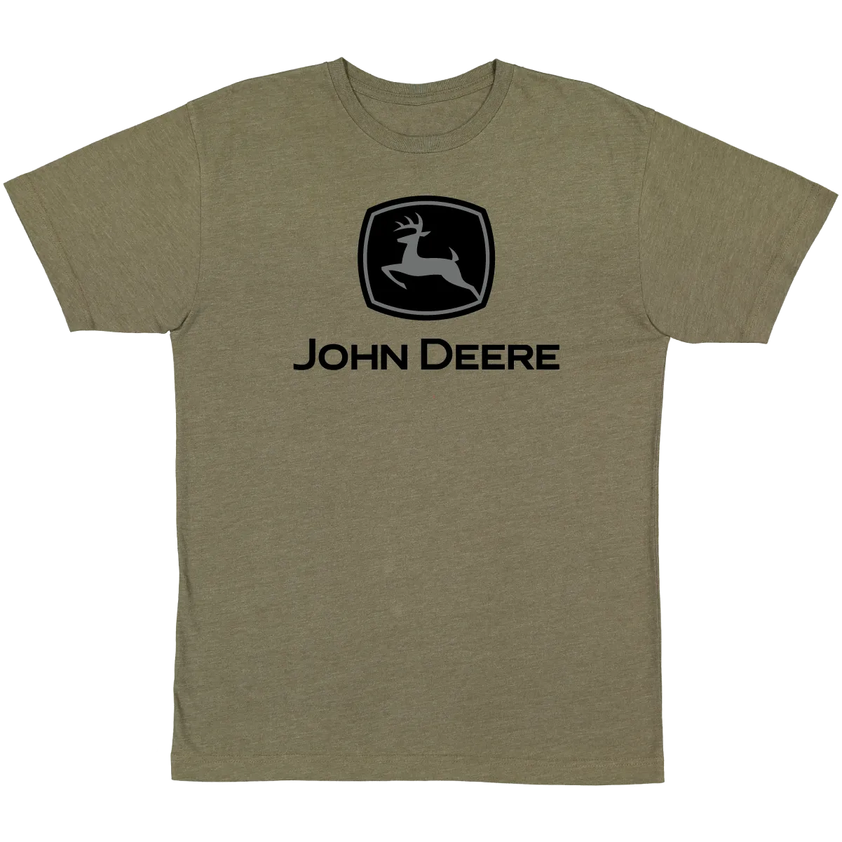 John Deere Men's Olive Trademark Logo Tee