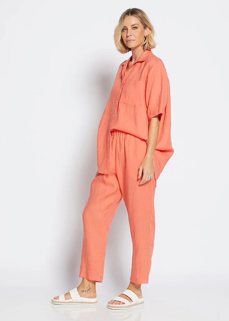 Jones linen trousers in Apricot