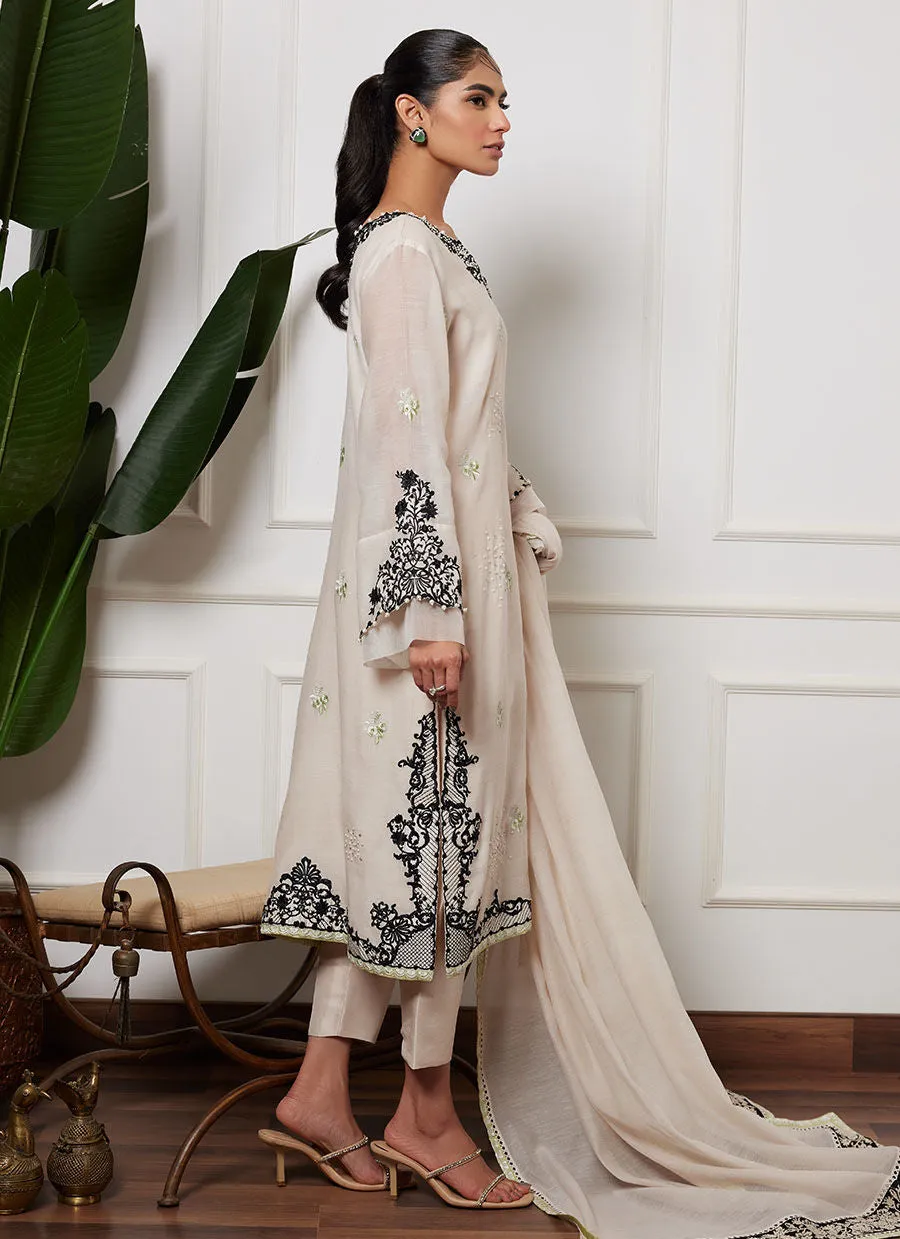 Lea Autumn Winter '23 - Shani Ivory Shirt And Dupatta