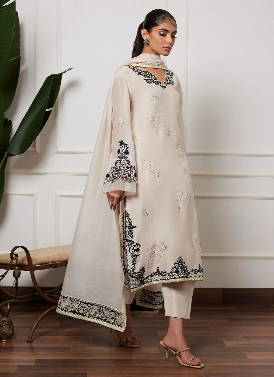 Lea Autumn Winter '23 - Shani Ivory Shirt And Dupatta