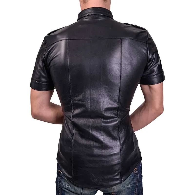 Leather Police Shirt - Short Sleeves