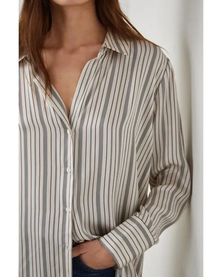 Ledger Stripe Silk Shirt