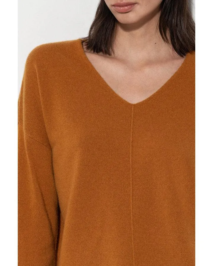 Luisa Cerano V-Neck Cashmere Blend Sweater