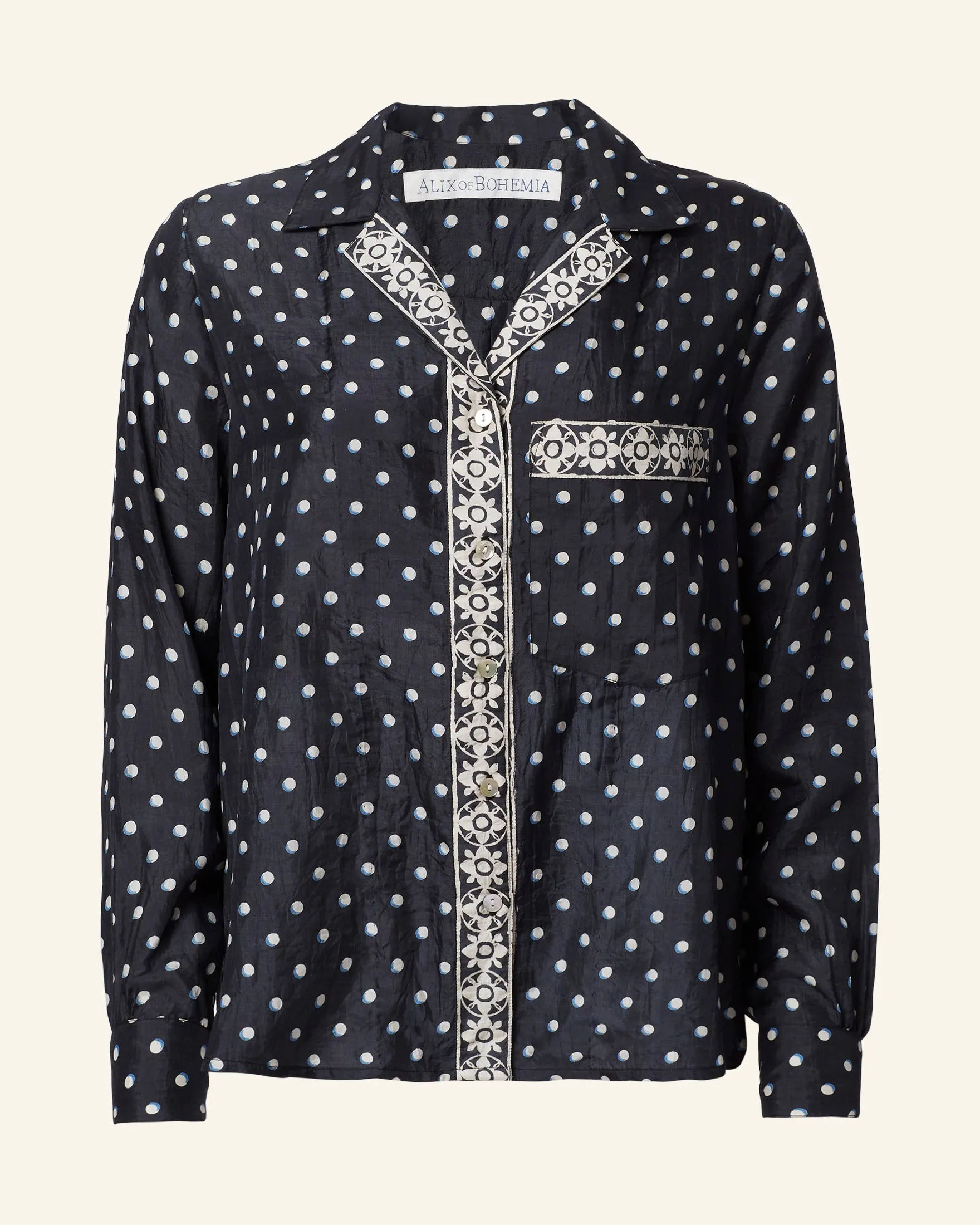 Patti Raven Dot Silk Shirt