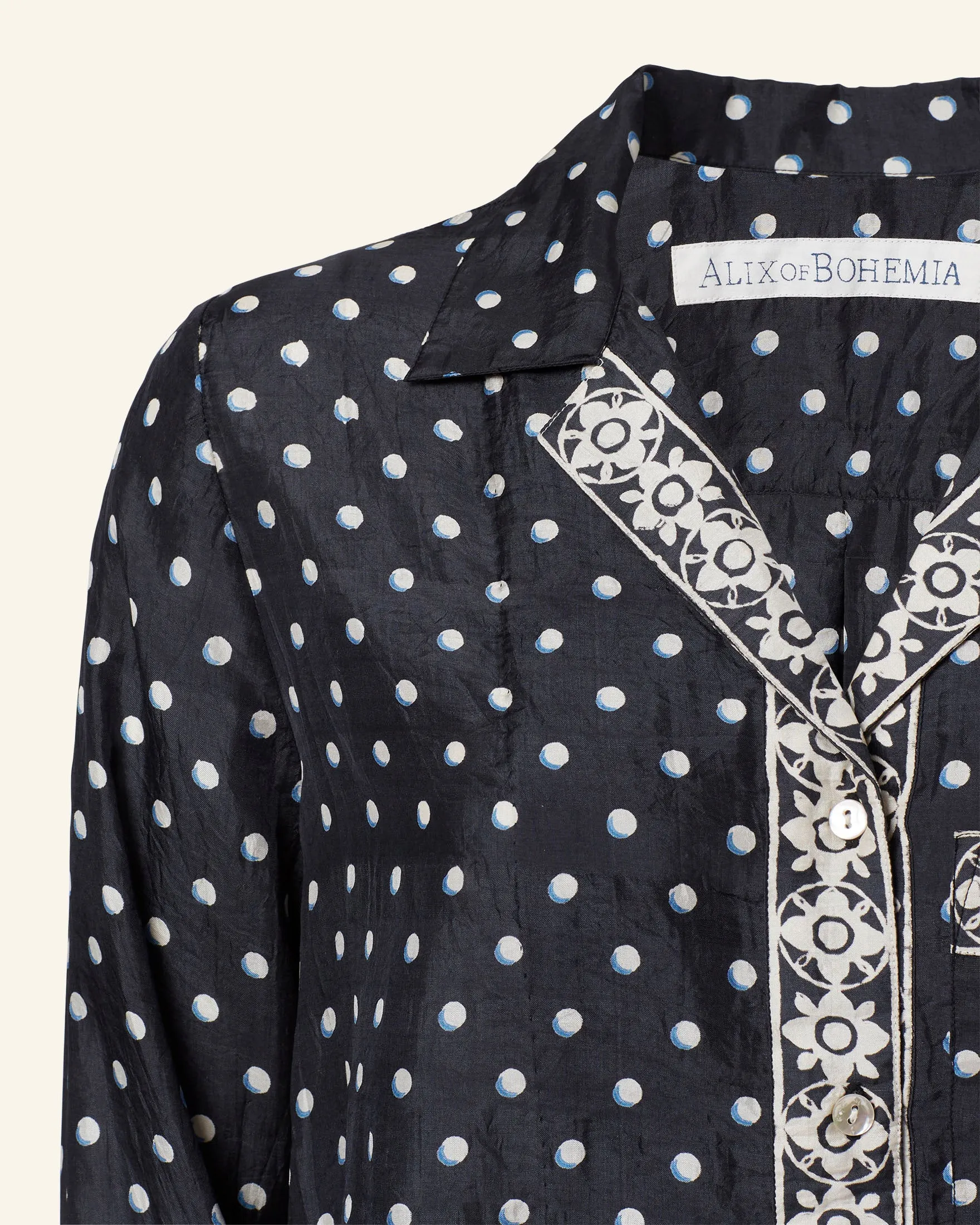 Patti Raven Dot Silk Shirt