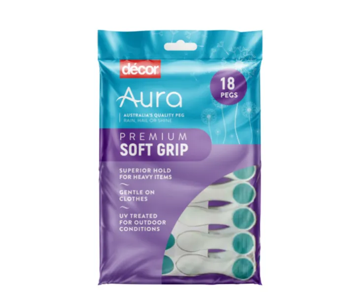 Pegs Soft Grip, 18 pk