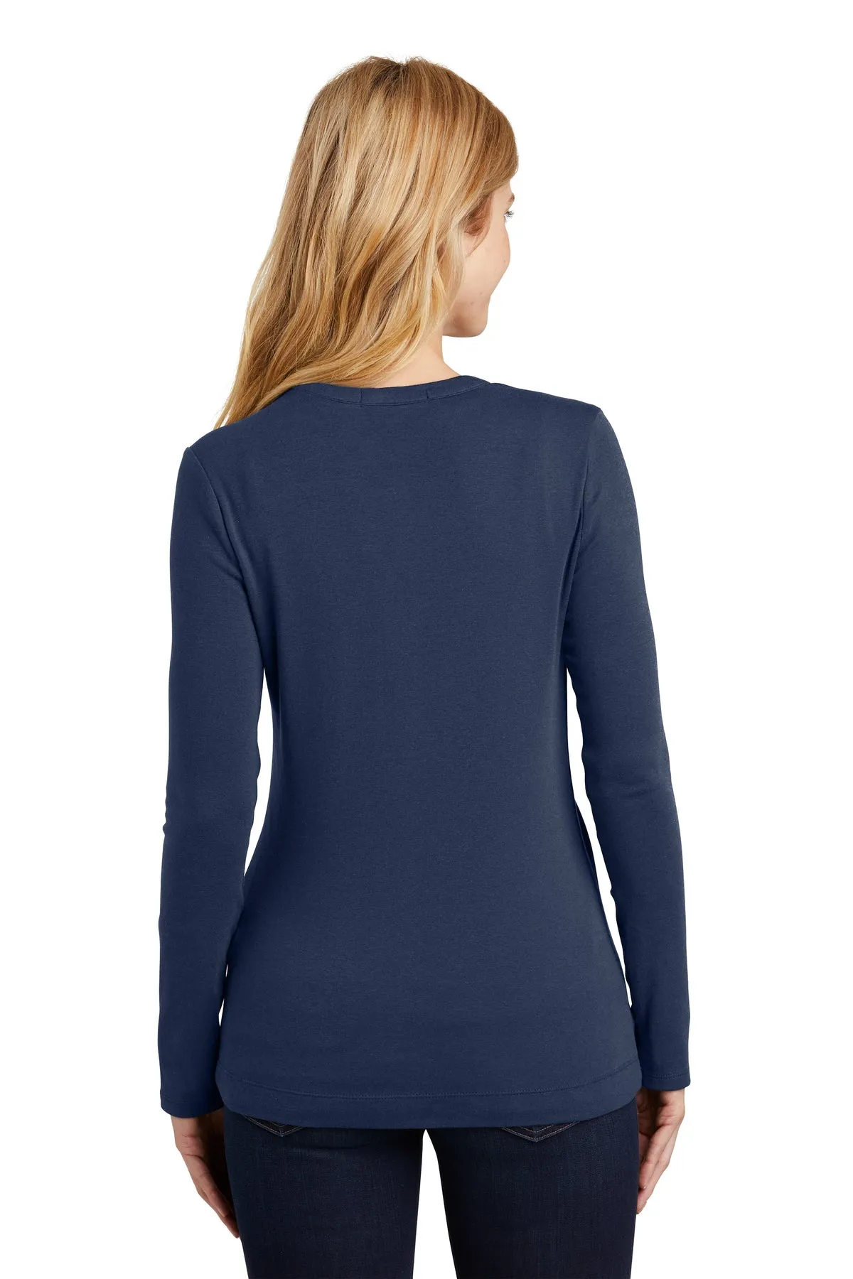 Port Authority Ladies Button-Front Cardigan, Dress Blue Navy [Fooda]