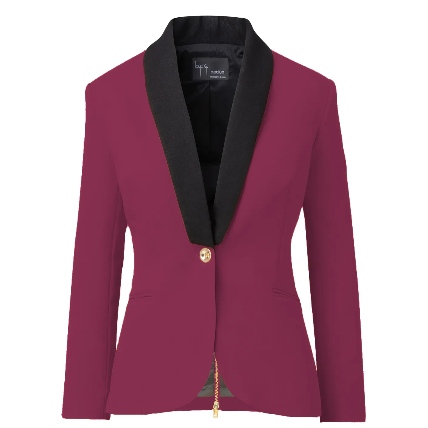 Rebellious Stretch Boss Blazer - Fuchsia