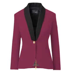 Rebellious Stretch Boss Blazer - Fuchsia