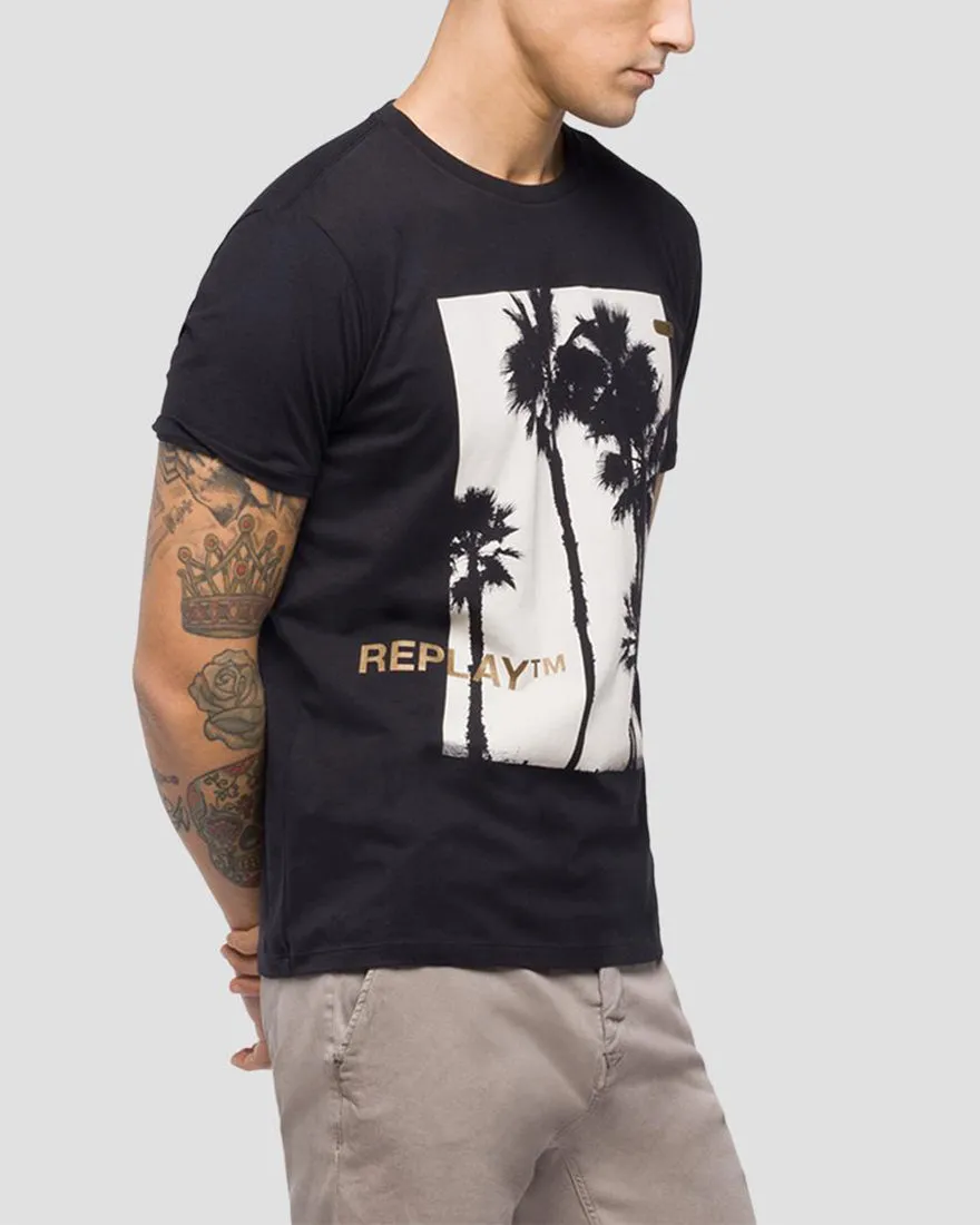 REPLAY M37342660 BLACK CREW T-SHIRT