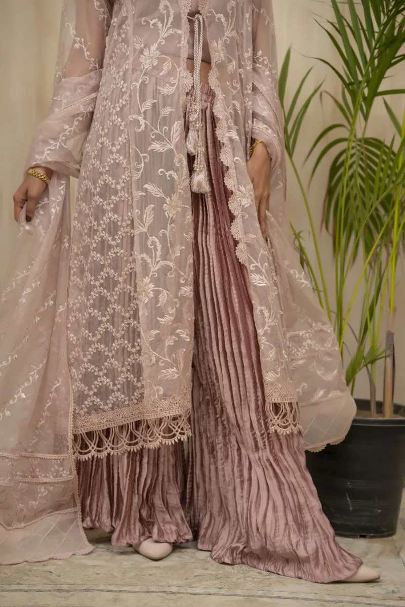 Sadia Aamir - Zumra - Vintage Mauve - Organza - 4 Piece