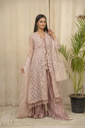 Sadia Aamir - Zumra - Vintage Mauve - Organza - 4 Piece